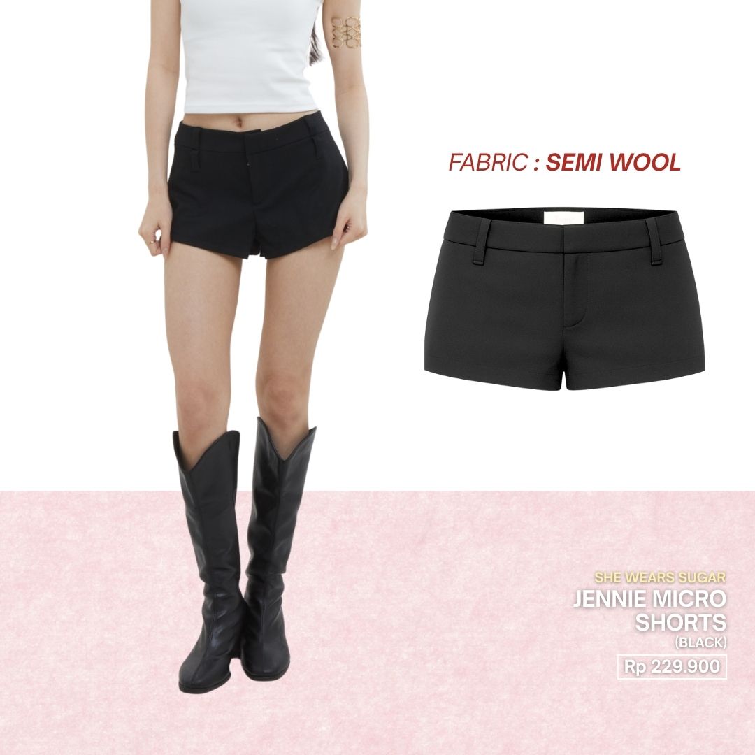 Shewearssugar -- Jennie Micro Short | Celana Wanita | Blackpink Konser Outfit