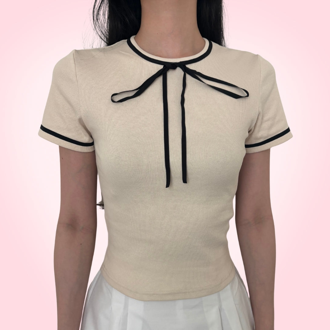 She Wears Sugar -- Shortcake Top | Atasan Wanita | Outfit Korea | Ribbon Top | Coquette Aesthetic