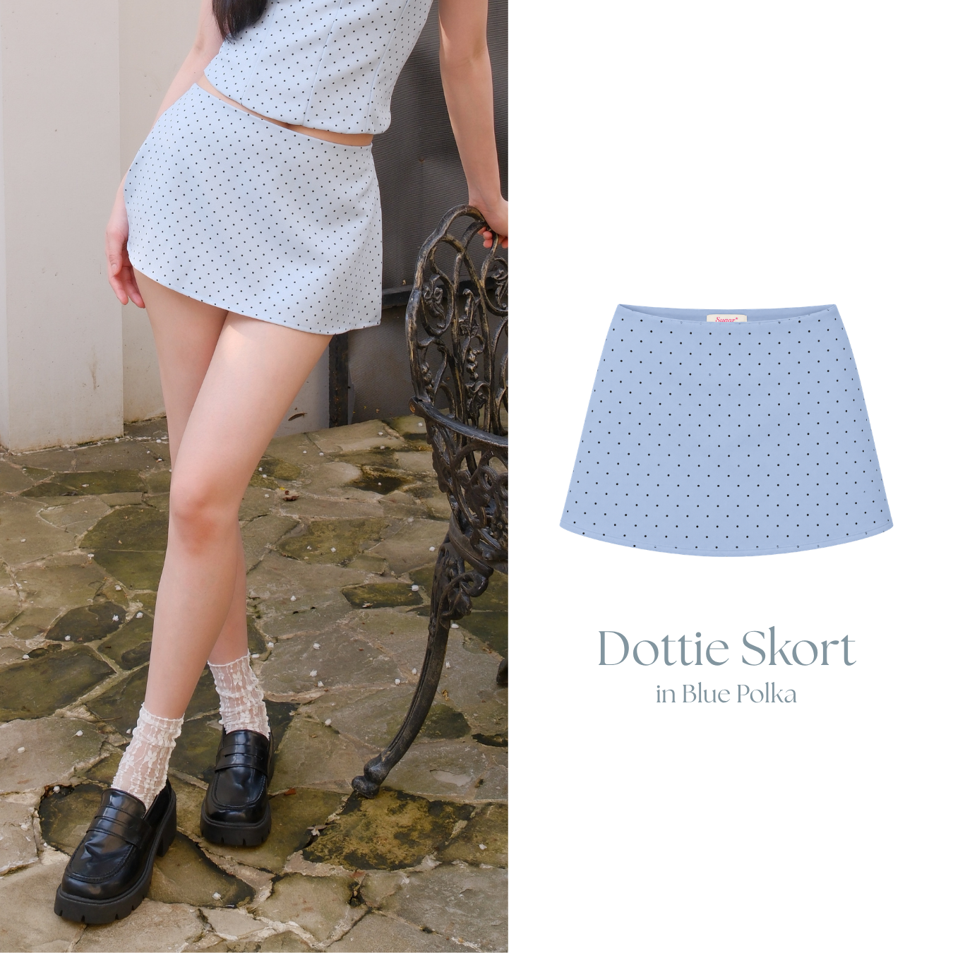 She Wears Sugar – Dottie Micro Skort | Skort Wanita Low Waist Mini Rok Celana Y2K Outfit Fit Body