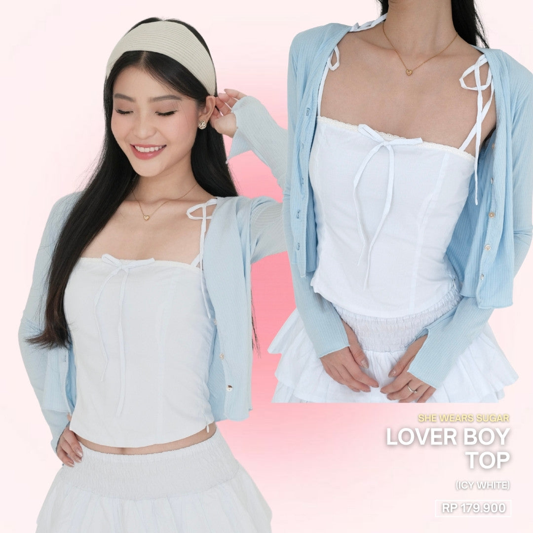 Shewearssugar LOVER BOY TOP | Atasan Wanita | Outfit Korea | Pakaian Wanita