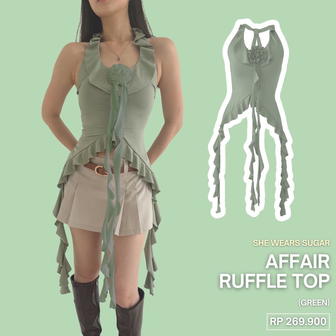 She Wears Sugar – Affair Top | Halter Top Wanita Summer Bali Outfit Korean Style Coquette Resort Wear