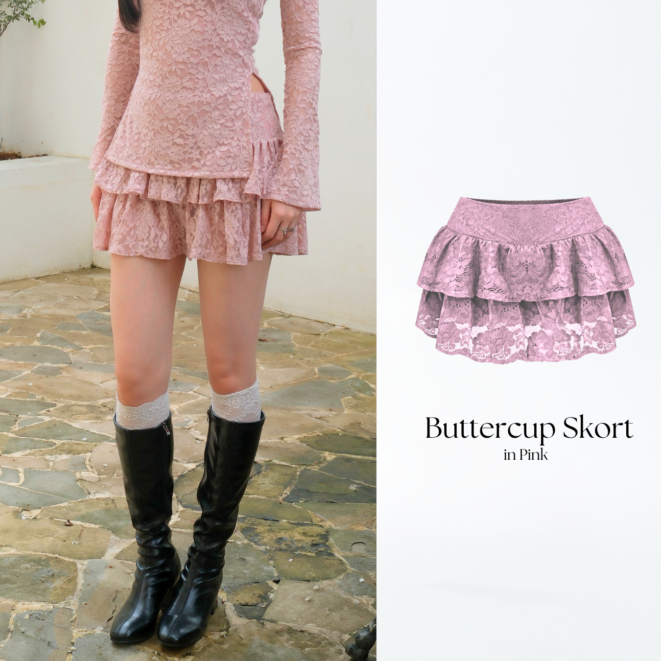 She Wears Sugar – Buttercup Skort | Skort Wanita Rok Celana Wanita High Waist Korean Style Outfit
