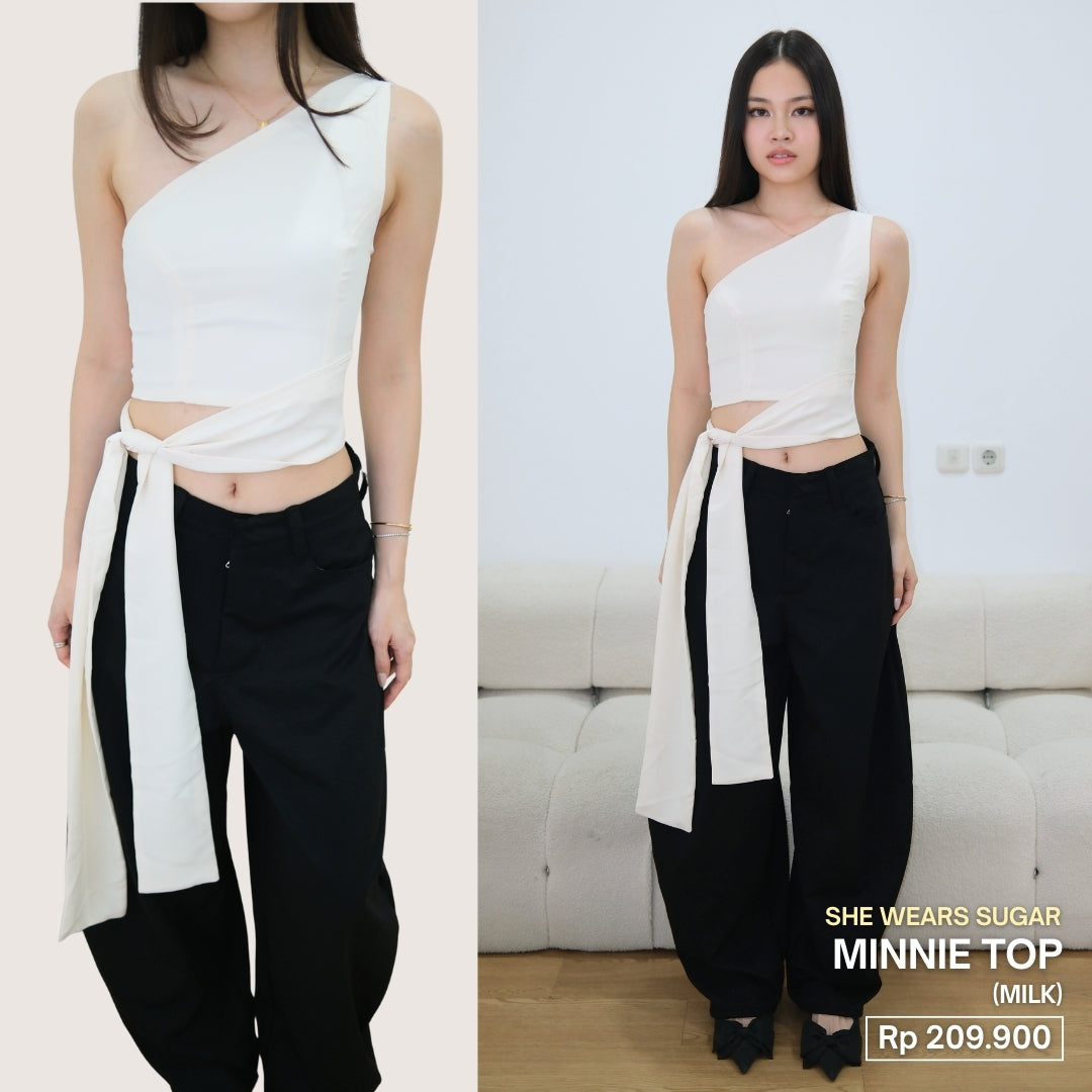 She Wears Sugar – Minnie Top | Atasan Wanita Stylish Baju Atasan Wanita Terbaru Y2K Top Korean Style Konser Outfit