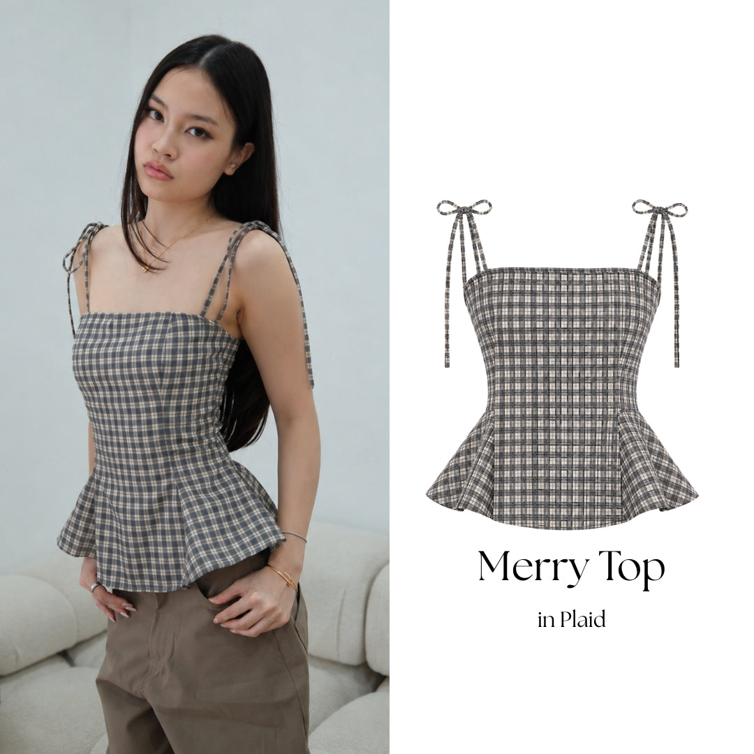 She Wears Sugar – Merry Top | Christmas Top Wanita Halter Neck Scarf Atasan Natal Baju Fit Body