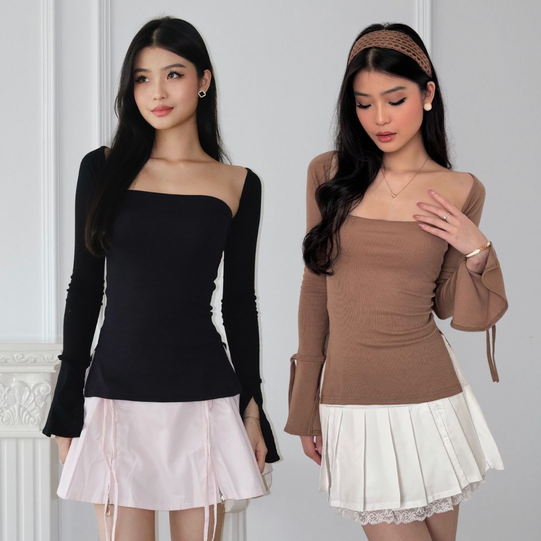 SHEWEARSSUGAR Church Girl Top | Top Wanita Atasan Lengan Panjang | Long Sleeve Top | Atasan Baju Wanita
