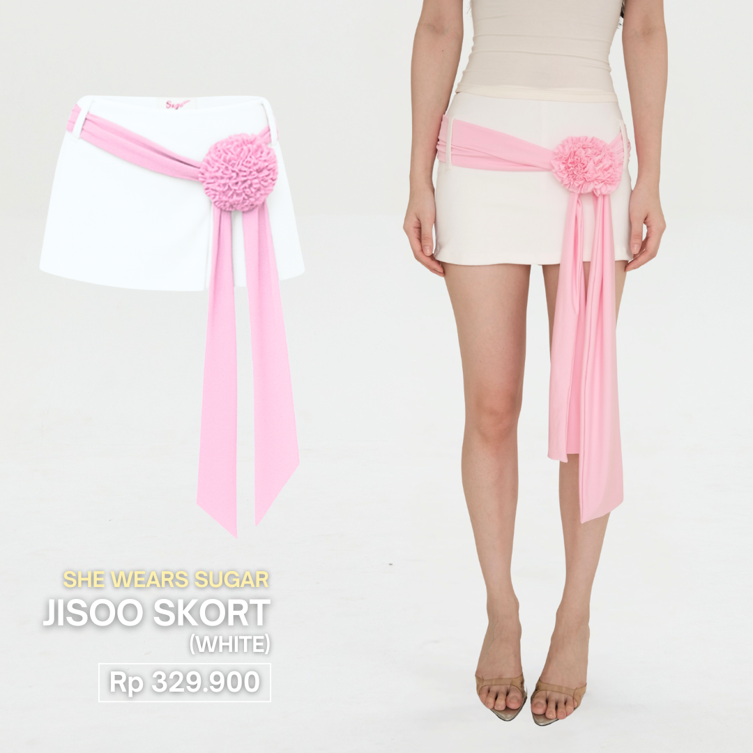 Shewearssugar -- Jisoo Flower Skort | Bawahan Wanita | Blackpink Konser Outfit | Korean Style Outfit | Rok Celana
