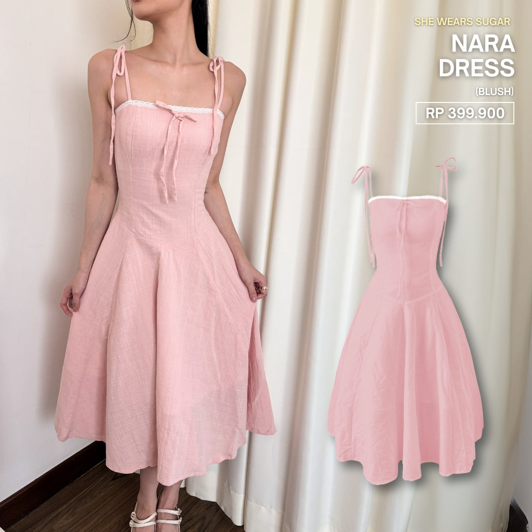 SHEWEARSSUGAR - NARA DRESS | Summer Dress | Bali Outfit | Dress Casual | Coquette Outfit | Baju Pita | Top Pita | Baju Pita Pink | Dress Pink