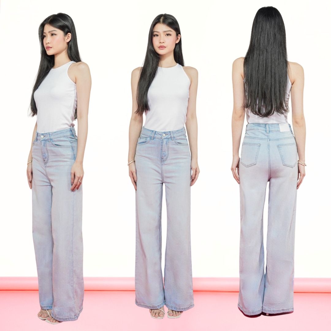Sugardenim – Baby Jeans | Celana Jeans Wanita High Waist Baggy Wide Leg Denim Celana Panjang Wanita Outfit Y2K