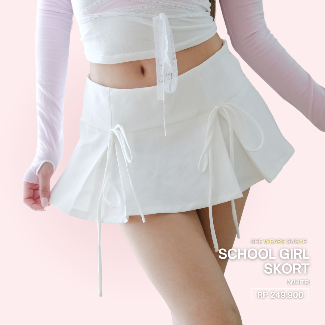 SHEWEARSSUGAR - SCHOOL GIRL SKORT | Bawahan Wanita | Skort Wanita | Rok Celana