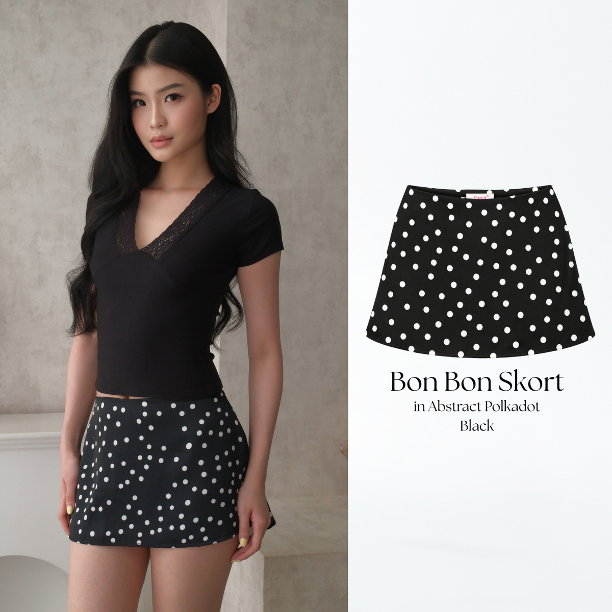 She Wears Sugar – Bon Bon Skort | Rok Celana Wanita Skort Wanita Low Waist Korean Style Bawahan Wanita Summer Bali Outfit