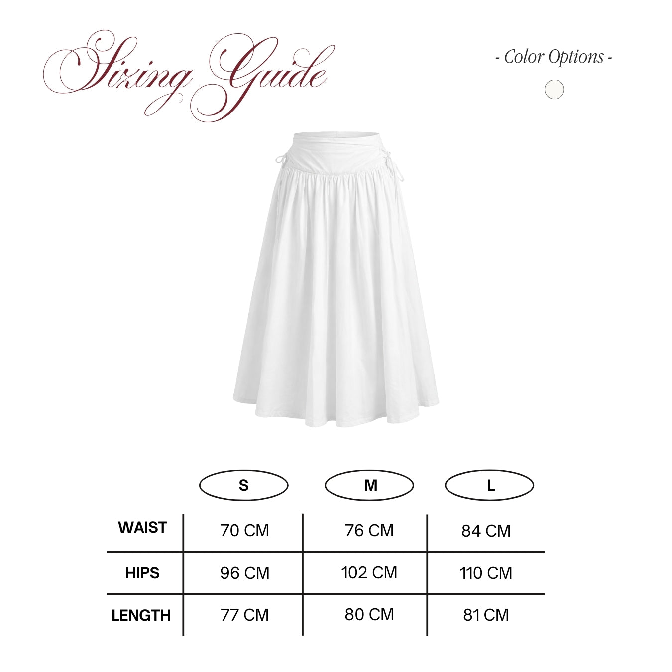 She Wears Sugar – Scarlett Skirt | Wanita Midi Ruffle Skirt Polycotton Side Ribbon
