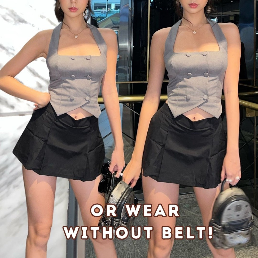SHEWEARSSUGAR Meow Micro Pleated Skort | Rok Celana Pendek Wanita | Bawahan Wanita | Tennis Mini Skirt | Rok Pendek Golf | Korean Style Skirt | Rok Pendek Korea