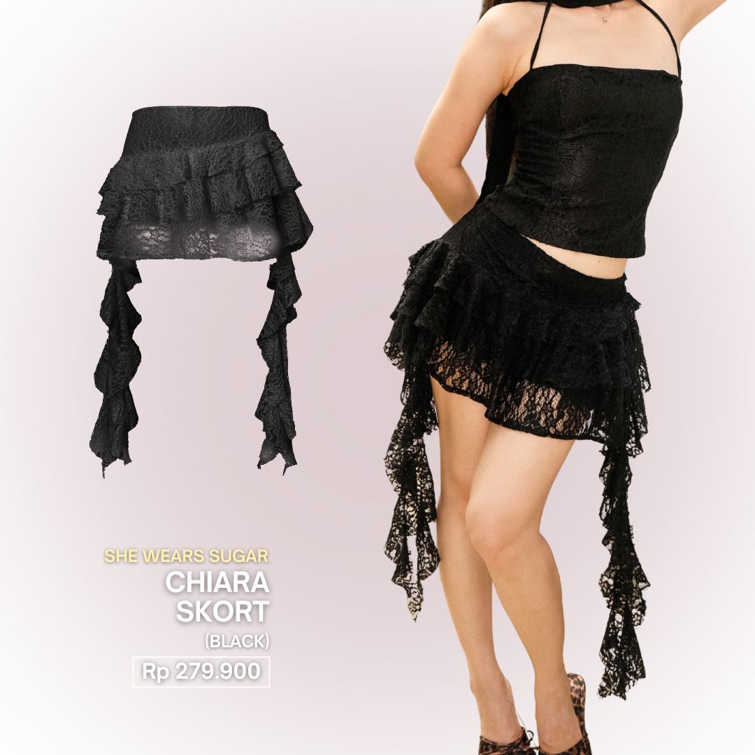 Shewearssugar Chiara Skort | Skort Wanita | Bawahan Wanita | Coquette Aesthetic