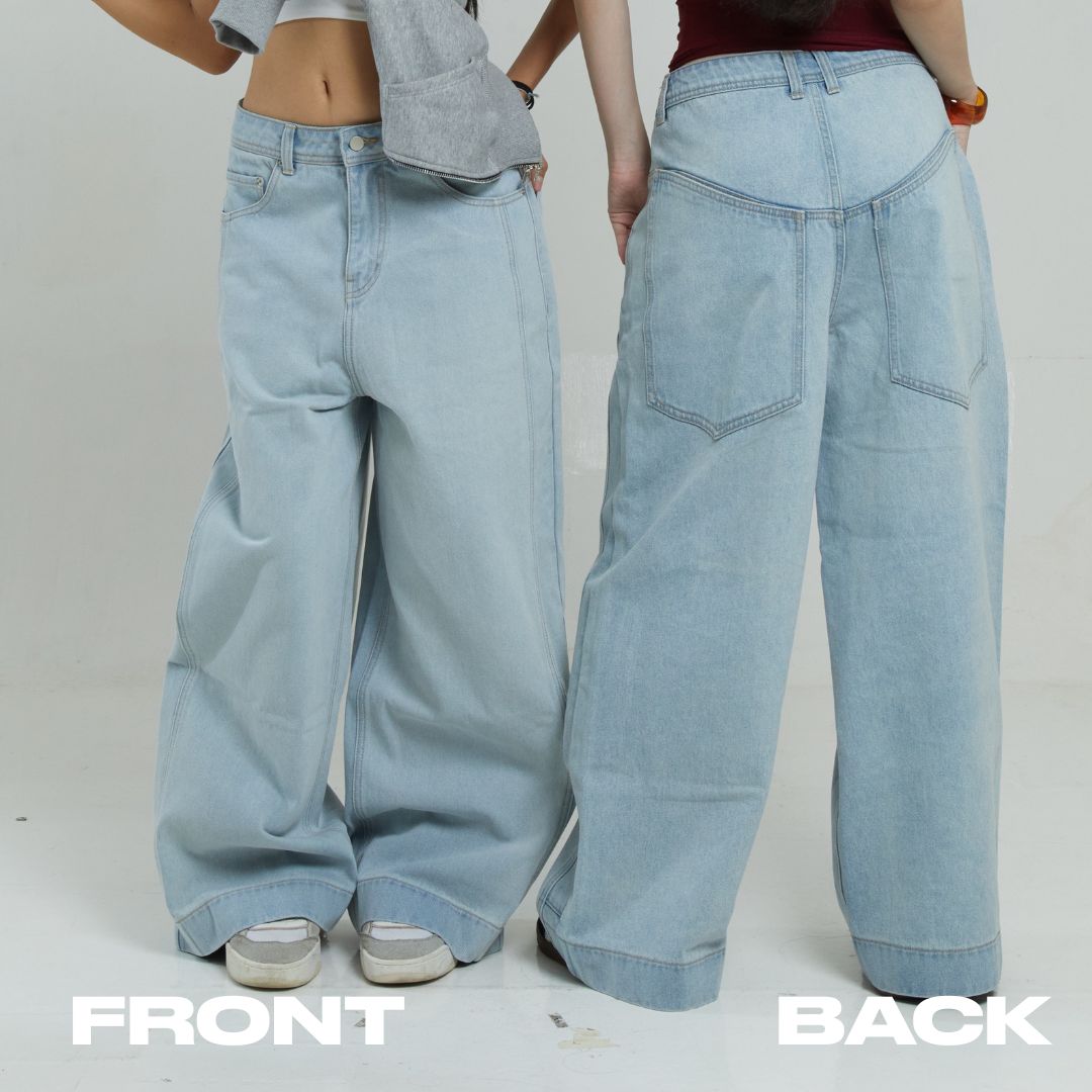 She Wears Sugar x Varrel Rievera – Rievera Baggy Jeans | Celana Jeans Wanita Low Waist Oversize Baggy Denim Loose Y2K Outfit Korean Style