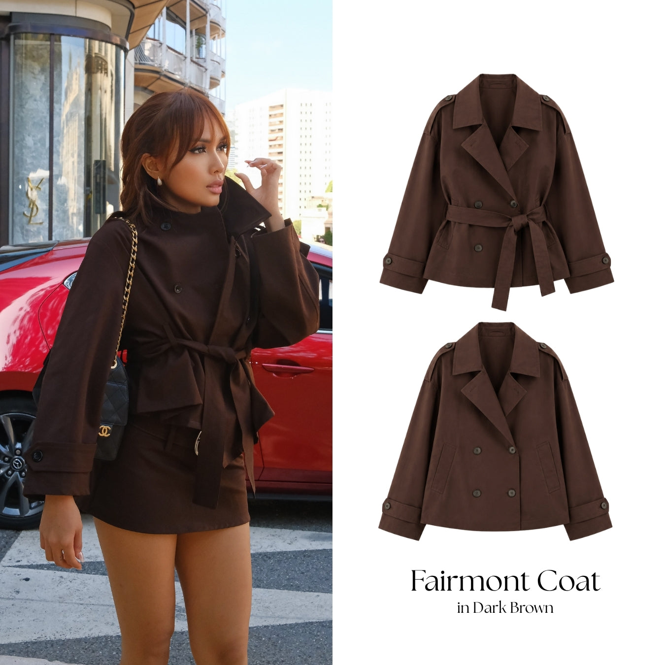 She Wears Sugar – Fairmont Trench Coat | Outer Wanita Trench Coat Korean Style Office Summer Bali Outfit Premium Wanita