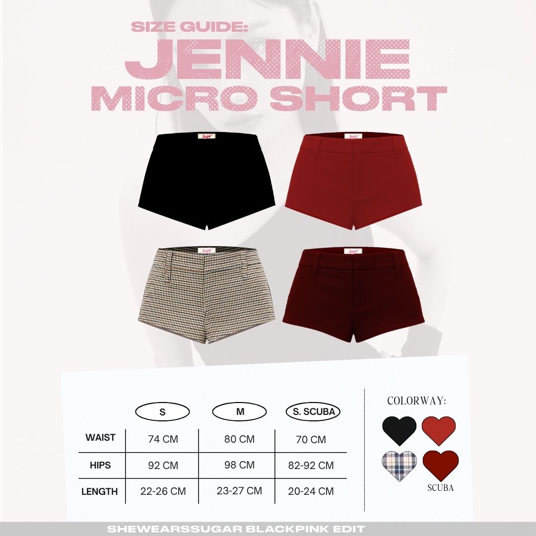 Shewearssugar -- Jennie Micro Short | Celana Wanita | Blackpink Konser Outfit
