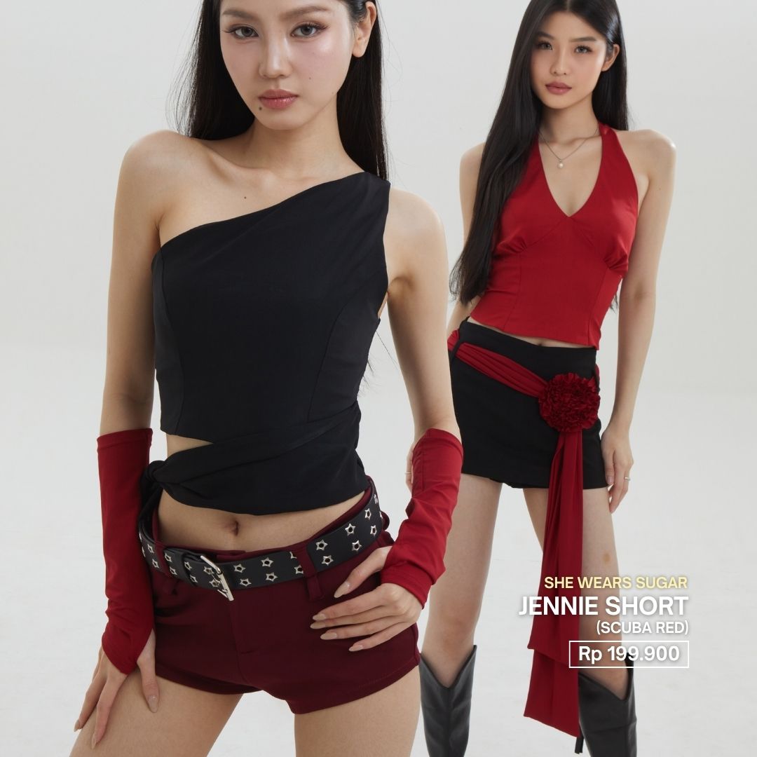 Shewearssugar -- Jennie Micro Short | Celana Wanita | Blackpink Konser Outfit