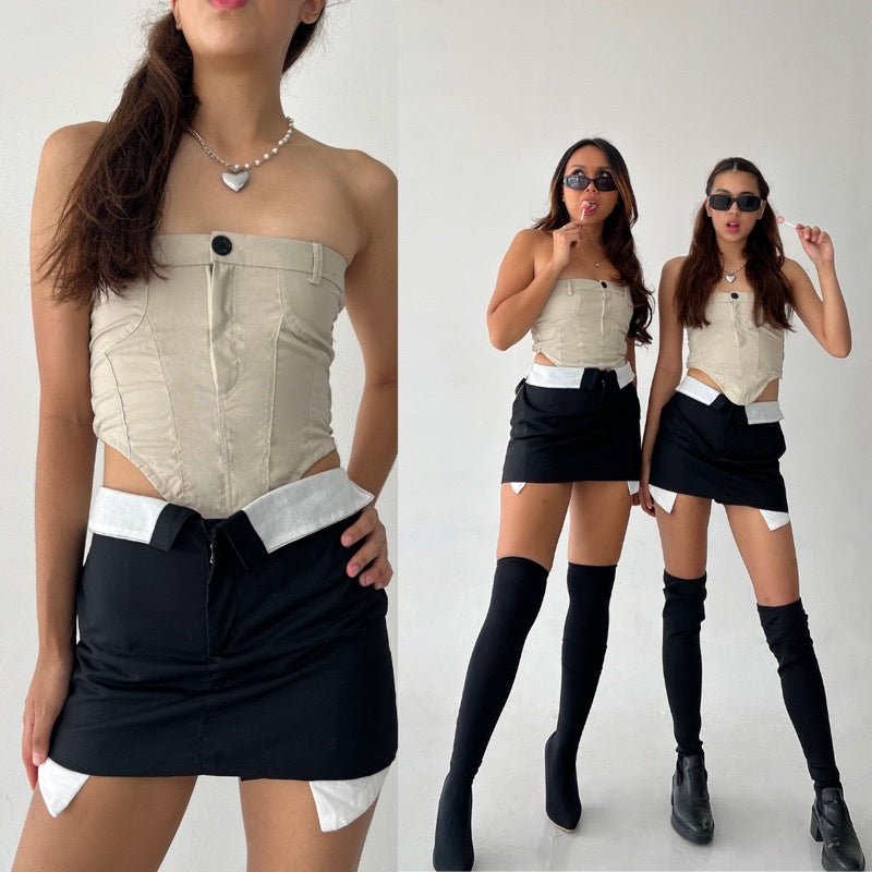 Sugar x Angelynne Her Majesty Denim Top