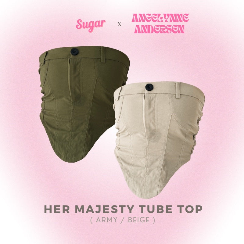 Sugar x Angelynne Her Majesty Denim Top