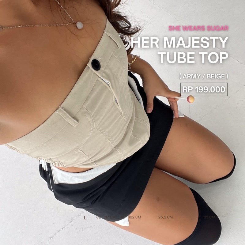 Sugar x Angelynne Her Majesty Denim Top