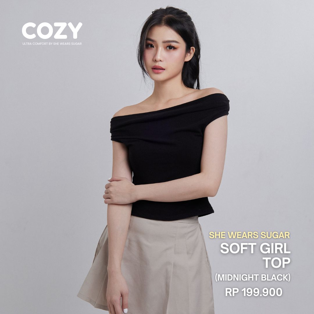 SHEWEARSSUGAR - COZY Soft Girl Multiway Top | Atasan Wanita | Top Wanita | Pakaian Wanita