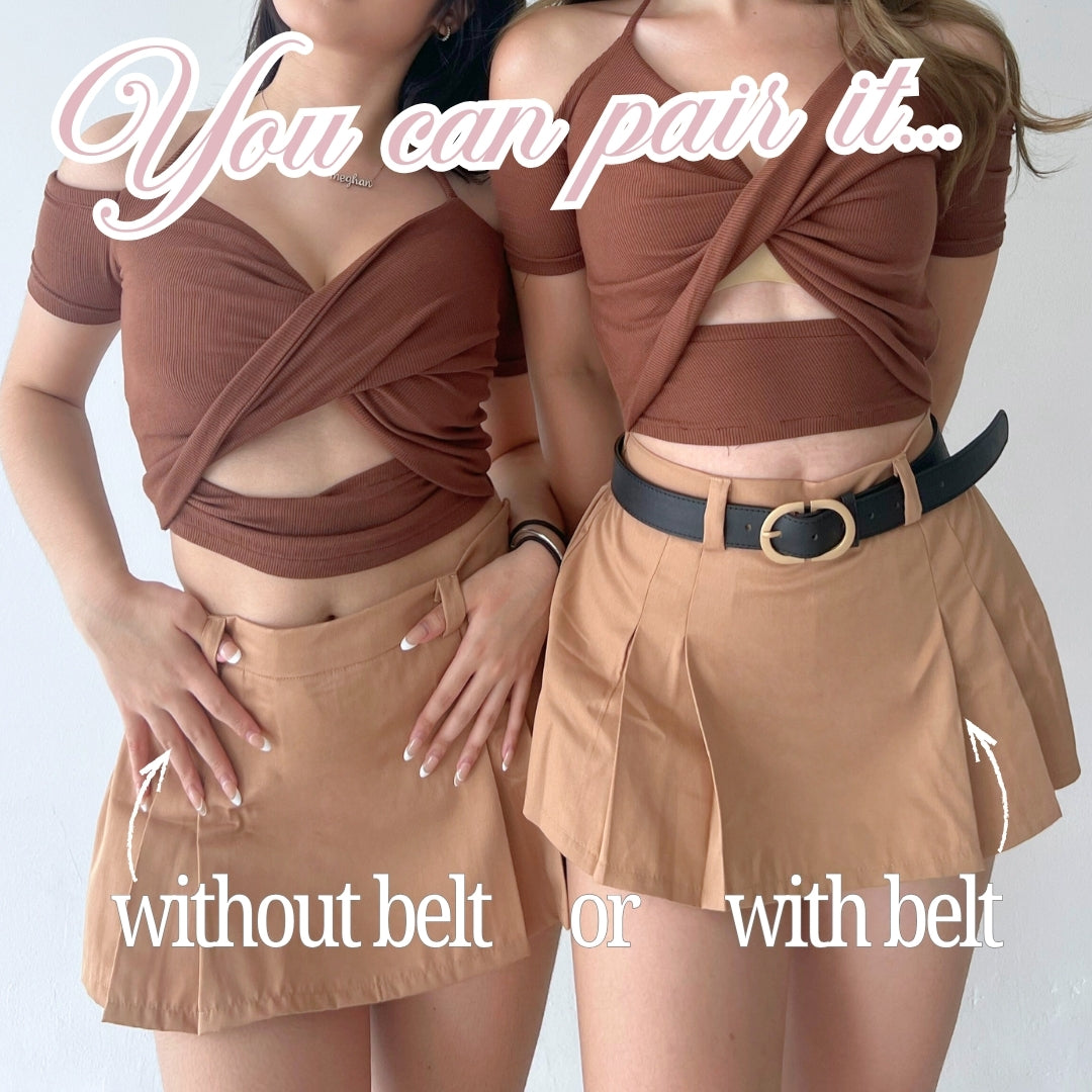 SHEWEARSSUGAR Meow Micro Pleated Skort | Rok Celana Pendek Wanita | Bawahan Wanita | Tennis Mini Skirt | Rok Pendek Golf | Korean Style Skirt | Rok Pendek Korea