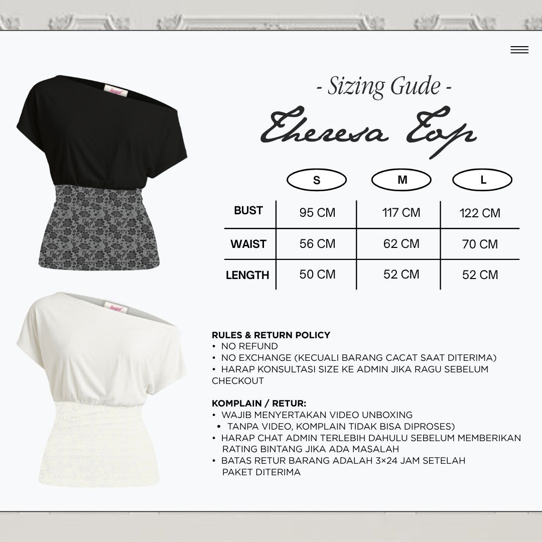 She Wears Sugar – Theresa Fitted Lace Top | Baju Atasan Wanita Terbaru Off Shoulder Top Fitted Tee Coquette Lace Top Korean Style