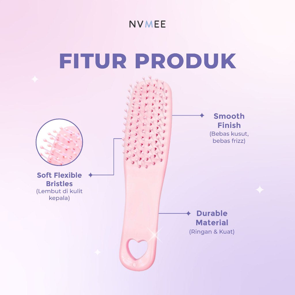 She Wears Sugar x NVMEE -- Freebies Hair Comb Mini Size Sisir Mini Travel Size