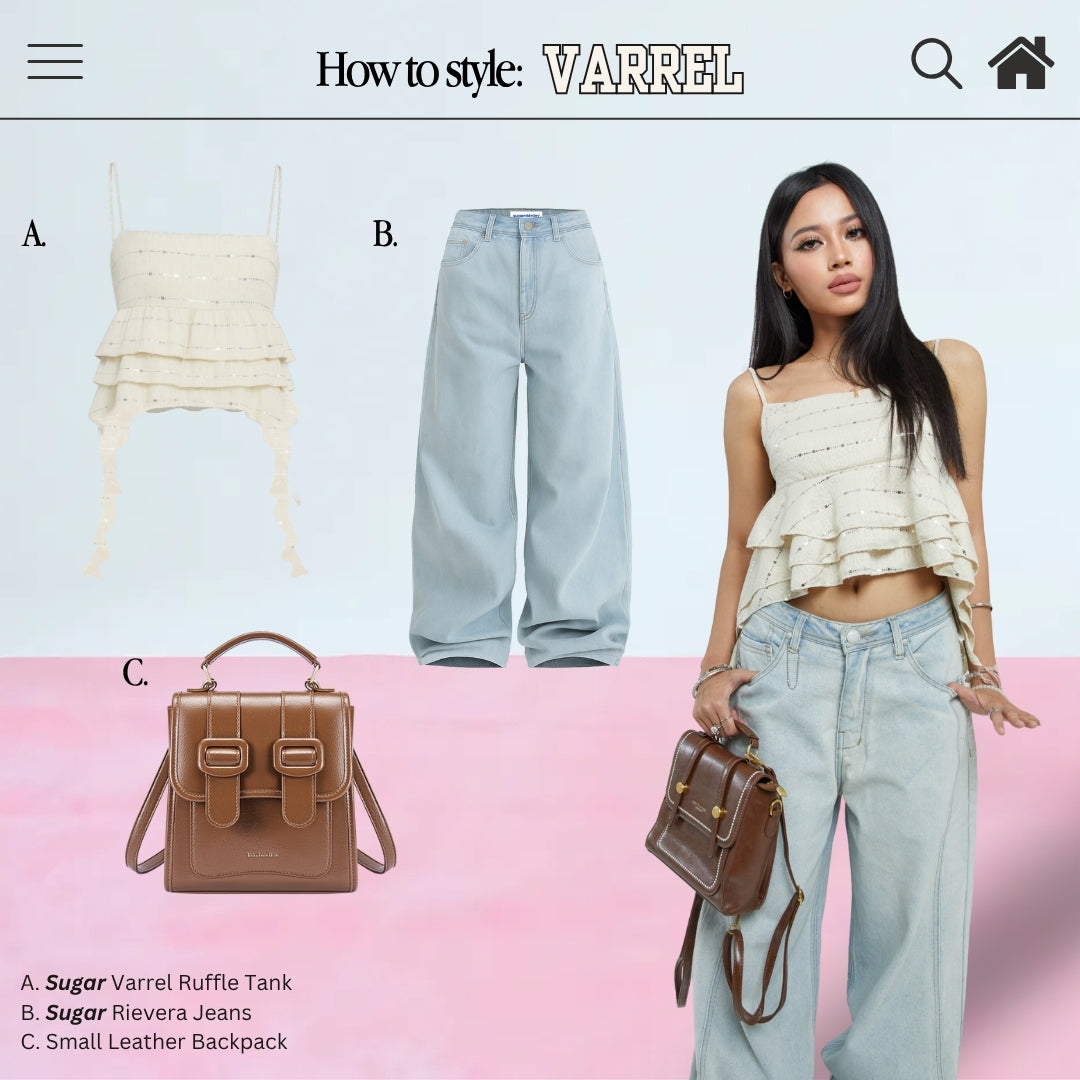 SHEWEARSSUGAR X VARREL RIEVERA — Varrel Sequin Tank | Atasan Wanita Crop