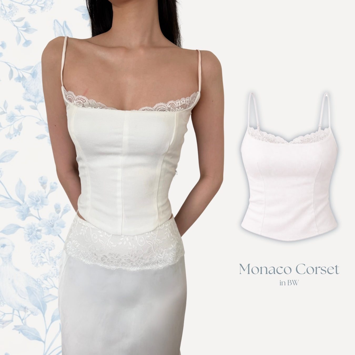 She Wears Sugar x Isabella – Monaco Corset Top | Corset Top Wanita Fit Body Baju  Atasan Cewe Korean Style