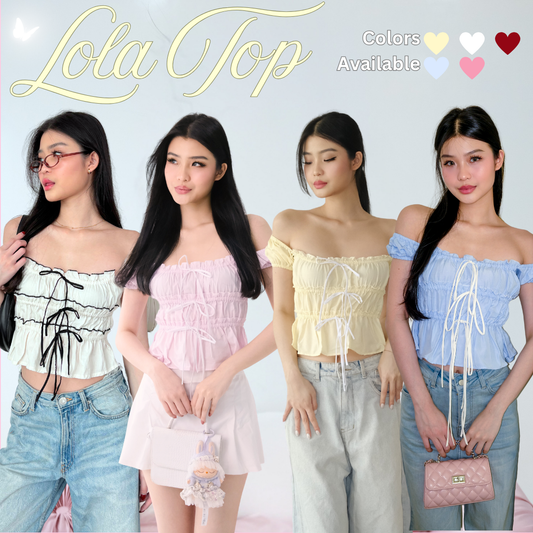 Shewearssugar LOLA TOP | Pakaian Wanita | Atasan Wanita | Coquette Top
