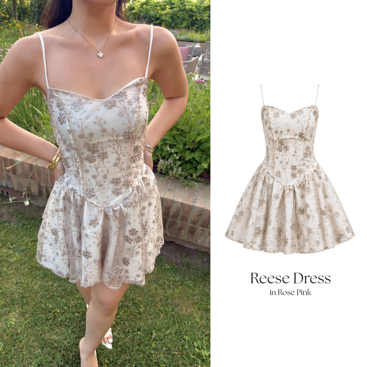 She Wears Sugar – Reese Dress | Floral Wanita Party Wedding Mini Dress Summer Bali Outfit