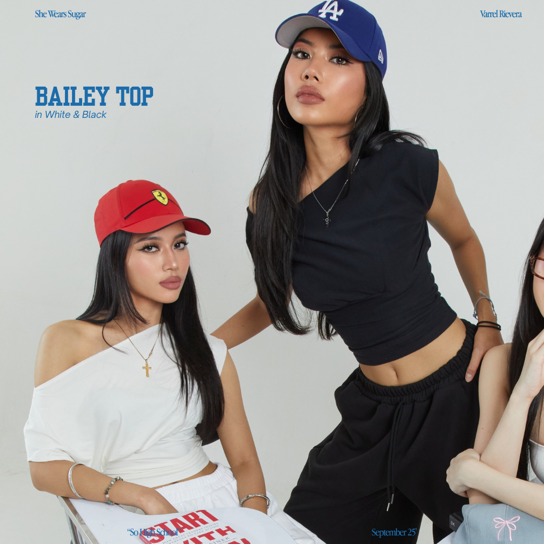 SHEWEARSSUGAR X VARREL RIEVERA —Bailey Fitted Top | T - Shirt Wanita | Atasan Baju | Wanita Cewe | Kaos Wanita | Blouse Fitted Tee