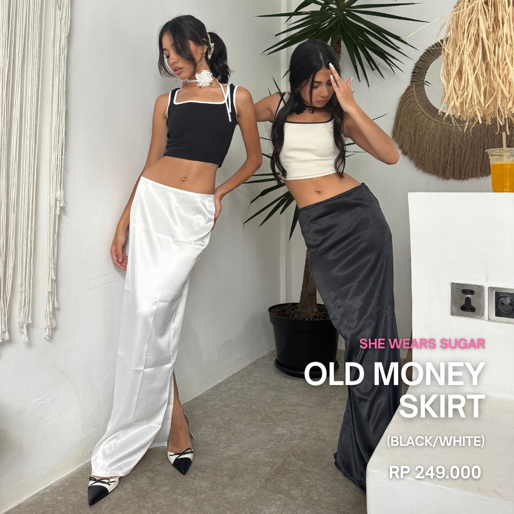 Shewearssugar Old Money Satin Maxi Skirt
