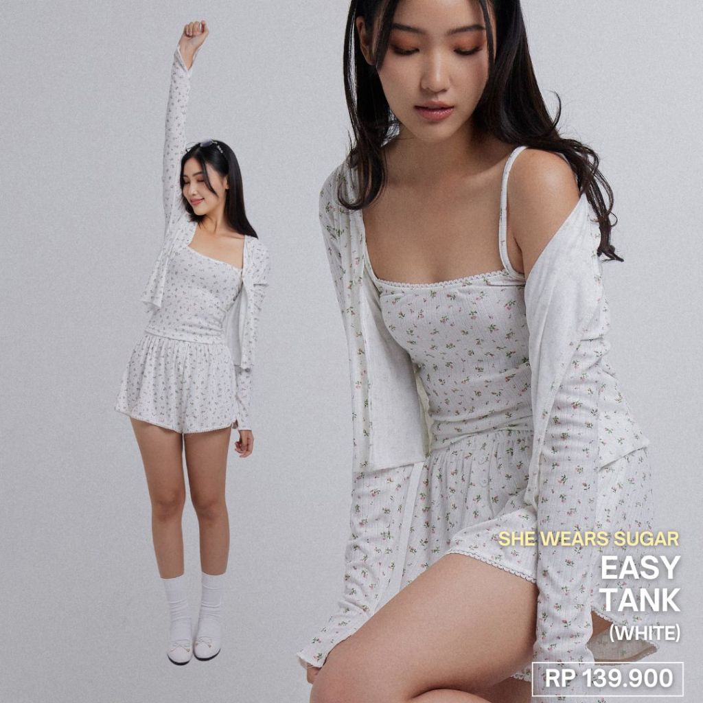 SHEWEARSSUGAR COZY - EASY TANK | Pakaian Wanita | Top Wanita | Tank Top