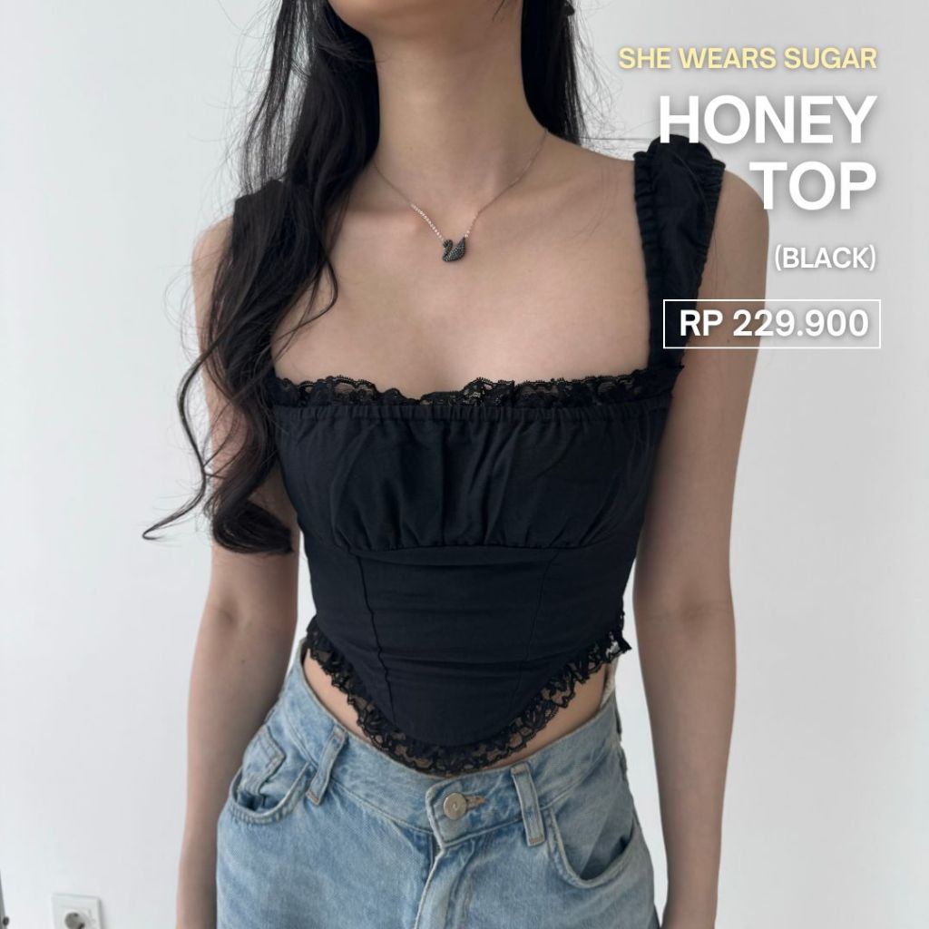 SHEWEARSSUGAR x ZETA BLANCO - Honey Top | Atasan Wanita