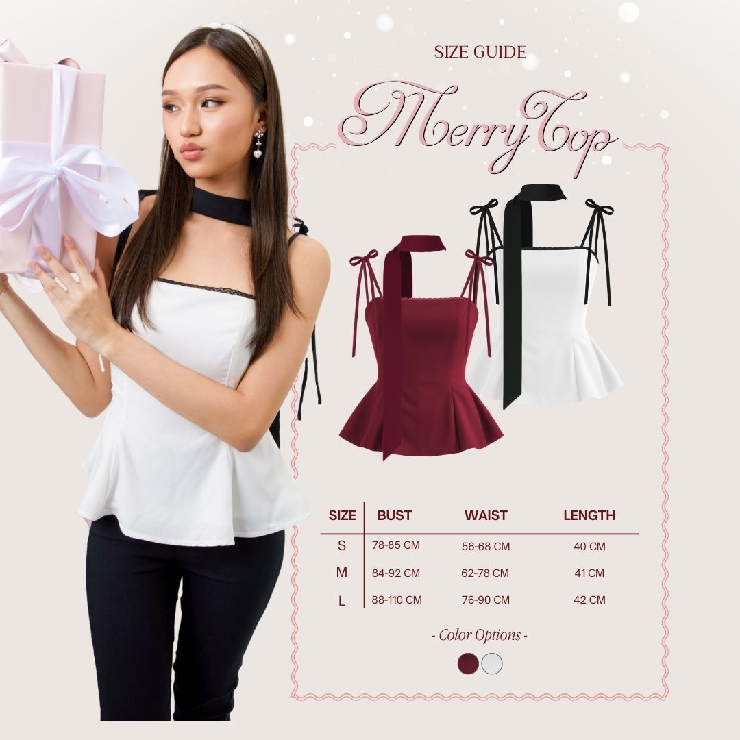 Shewearssugar - Merry Top | Chirstmas Top | Halter Neck | Scarf | Atasan Natal