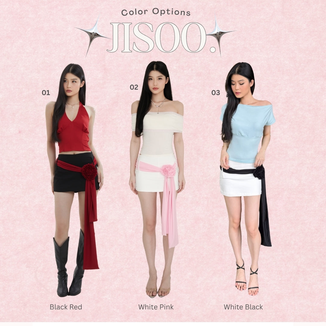 Shewearssugar -- Jisoo Flower Skort | Bawahan Wanita | Blackpink Konser Outfit | Korean Style Outfit | Rok Celana