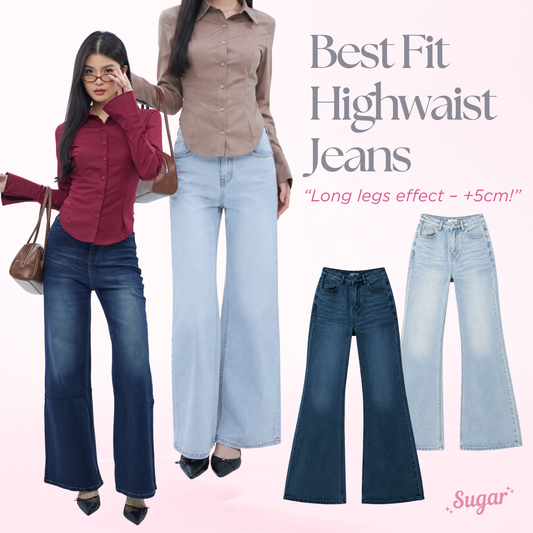Sugardenim – Baby Jeans | Celana Jeans Wanita High Waist Baggy Wide Leg Denim Celana Panjang Wanita Outfit Y2K