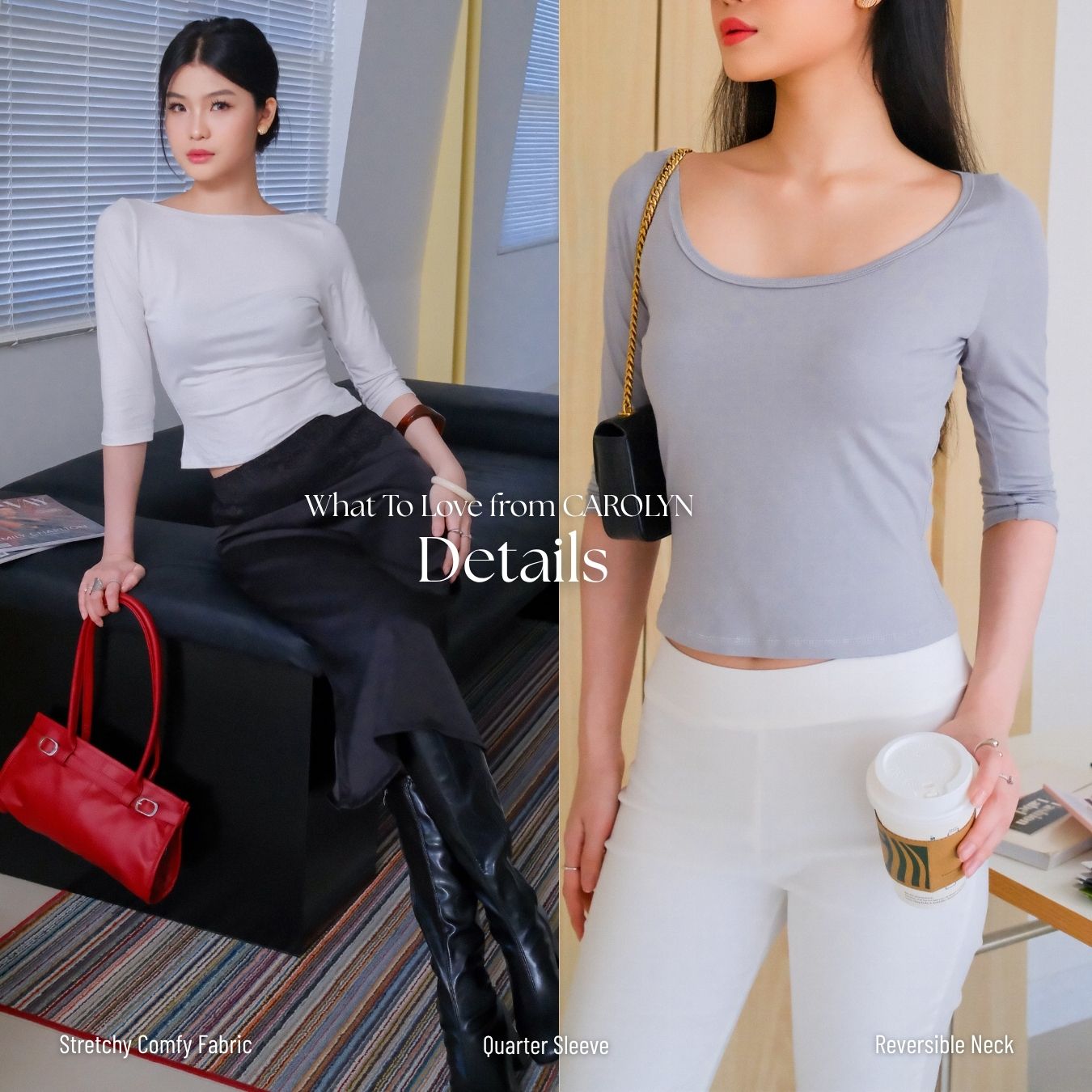 Carolyn Quarter Sleeve Top