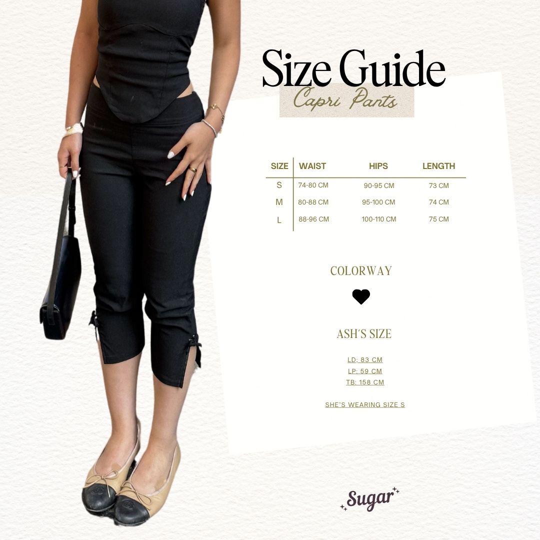 Shewearssugar - Capri Pants | Celana Panjang Wanita | Bawahan Wanita | Celana Santai | Celana Casual Wanita