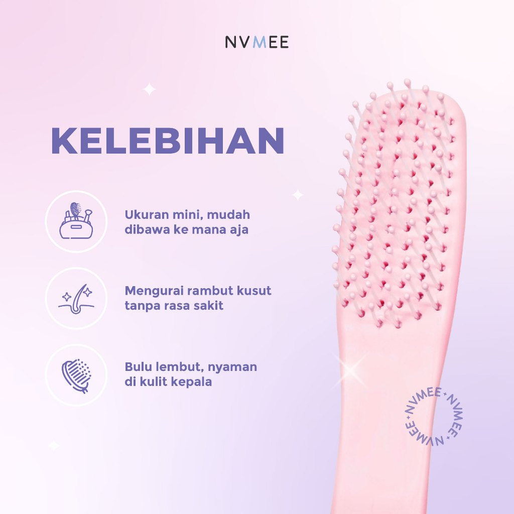 She Wears Sugar x NVMEE -- Freebies Hair Comb Mini Size Sisir Mini Travel Size
