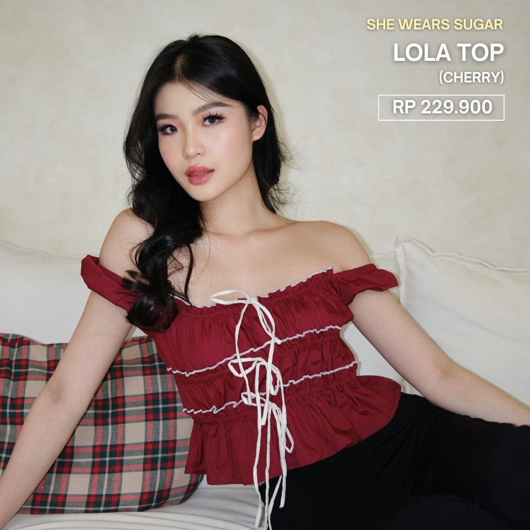 Shewearssugar LOLA TOP | Pakaian Wanita | Atasan Wanita | Coquette Top