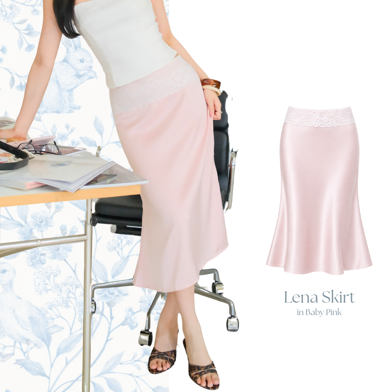 Lena Lace Midi Skirt