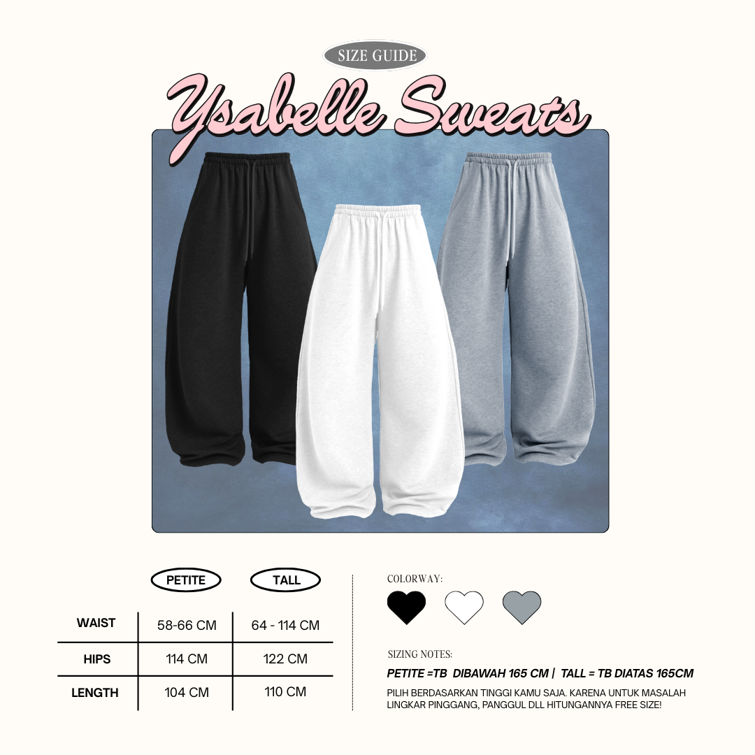 SHEWEARSSUGAR X VARREL RIEVERA — Ysabelle  Oversized Sweatpants | Loose Pants | Celana Panjang Wanita | Jogger Dancer Pants