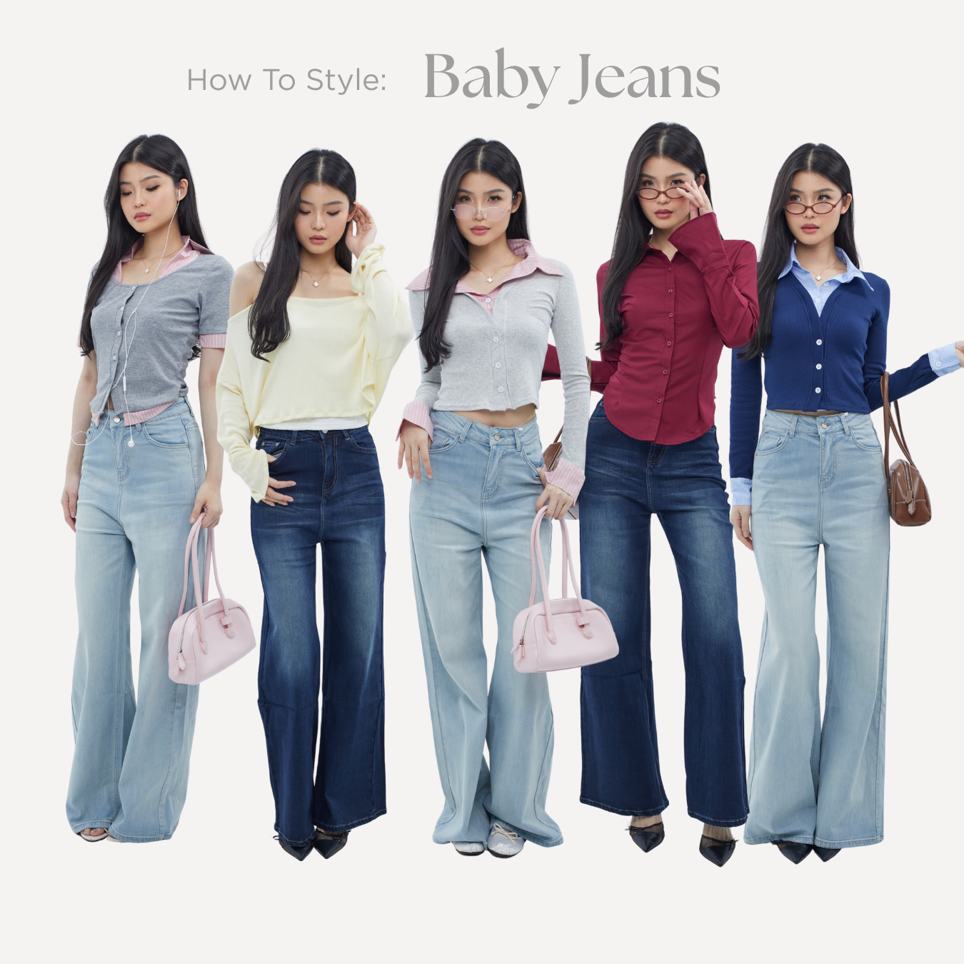 Sugardenim – Baby Jeans | Celana Jeans Wanita High Waist Baggy Wide Leg Denim Celana Panjang Wanita Outfit Y2K
