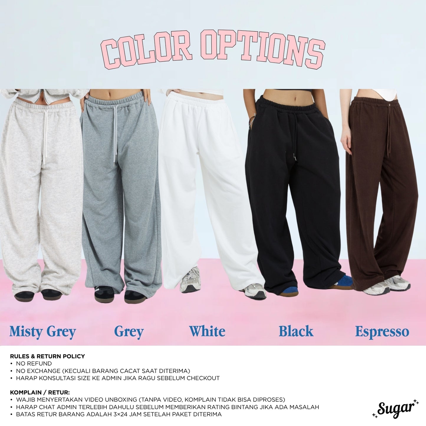 SHEWEARSSUGAR X VARREL RIEVERA — Ysabelle  Oversized Sweatpants | Loose Pants | Celana Panjang Wanita | Jogger Dancer Pants