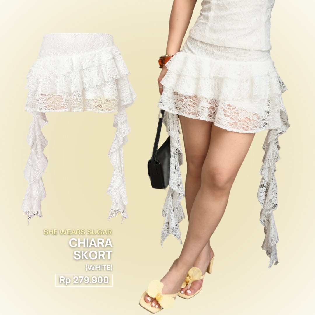 Shewearssugar Chiara Skort | Skort Wanita | Bawahan Wanita | Coquette Aesthetic