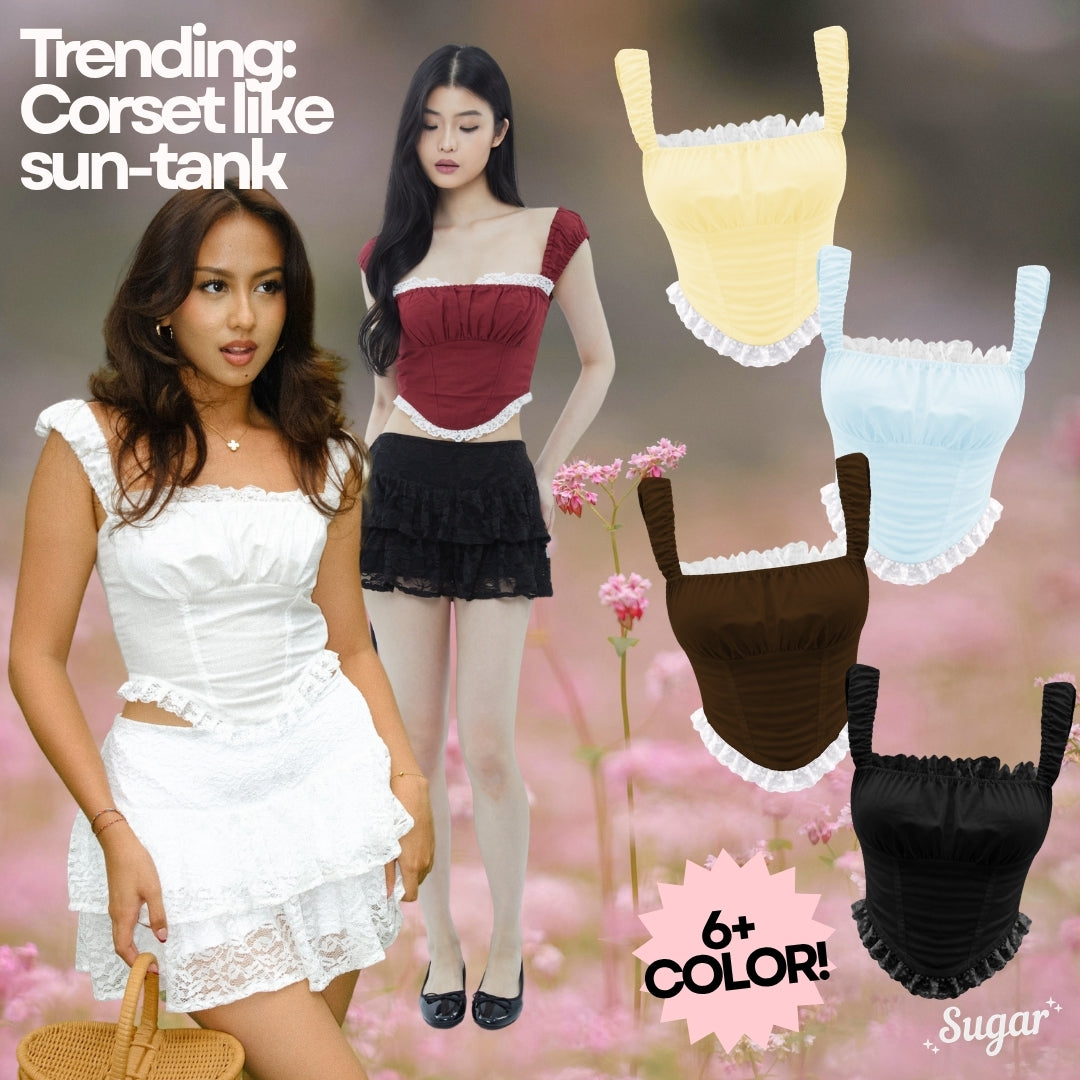 She Wears Sugar – Honey Top | Atasan Wanita Baju Atasan Wanita Terbaru Atasan Cewe Outfit Summer Bali Body Y2K Top