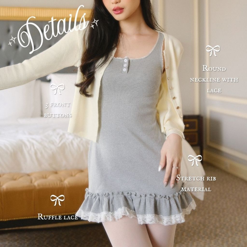 She Wears Sugar – Carpenter Dress | Dress Wanita Mini Dress Korea Outfit Korean Style Coquette Aesthetic Fit Body
